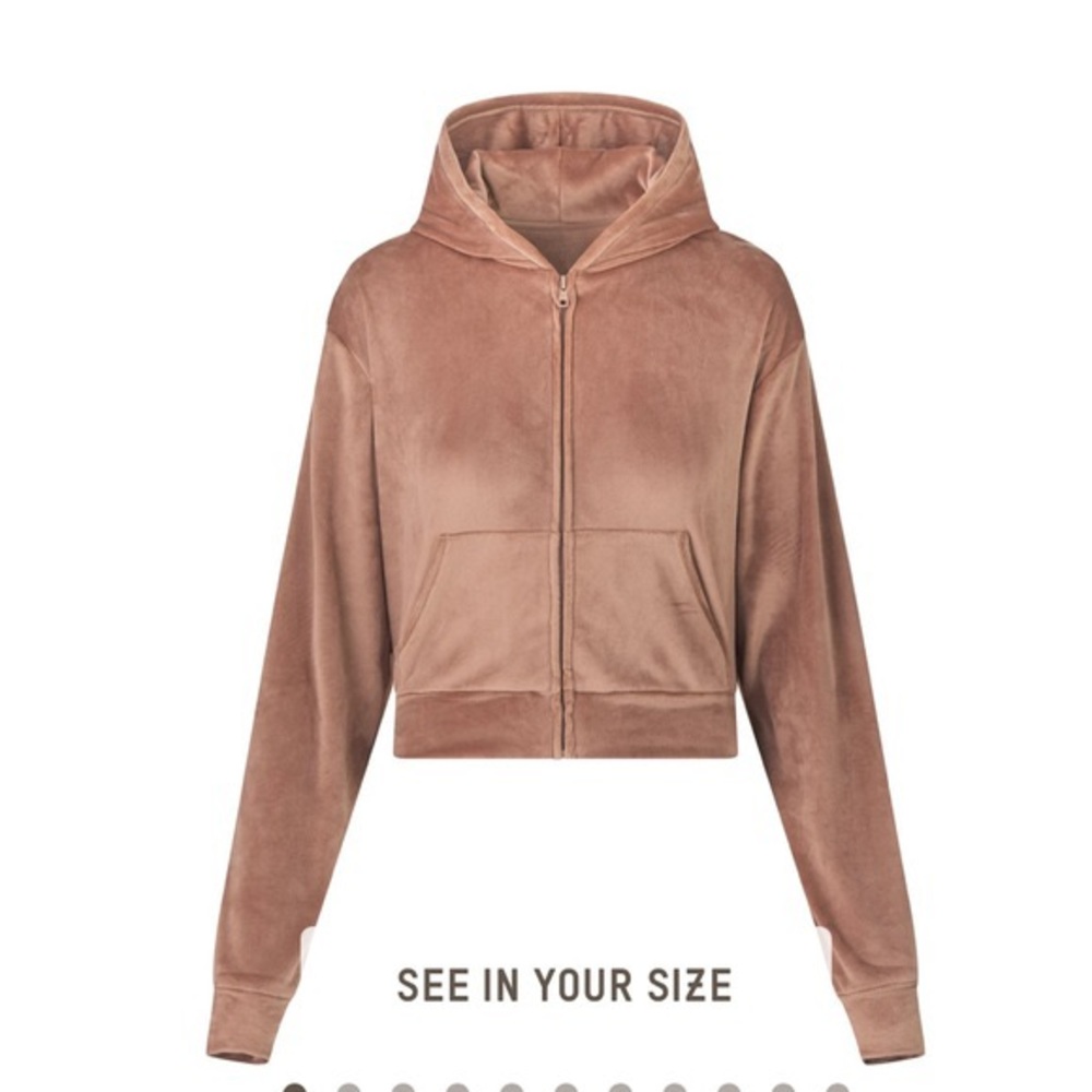 SKIMS velour tracksuit in sienna size XS